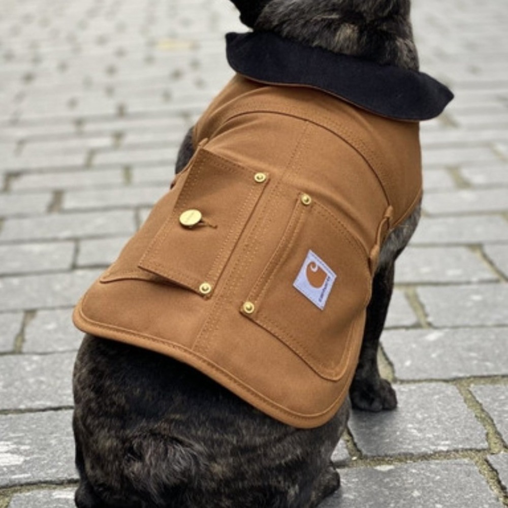 carhartt small brown duck canvas dog chore coat gorpcore streetwear pet jacket